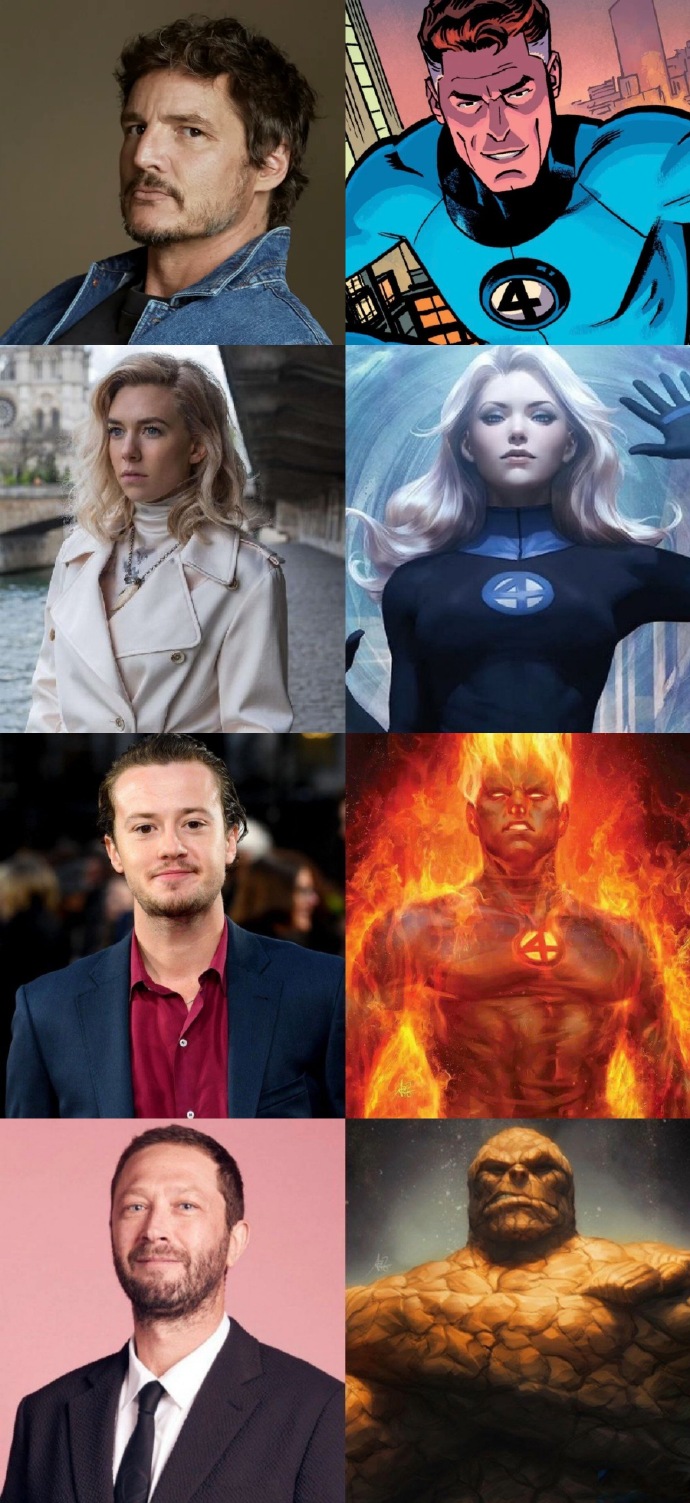 2025年上映的《神奇四侠》曝光卡司名单