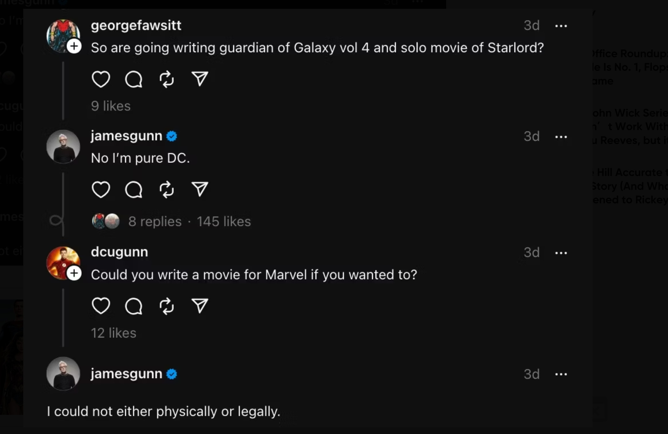 詹姆斯·古恩正式与漫威划清界限，将全力投入DC宇宙